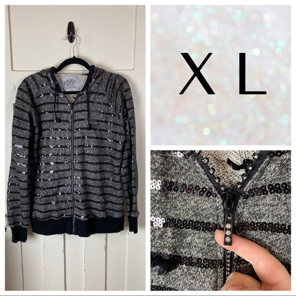 NWT Maurice’s Sequin & Rhinestone Hoodie